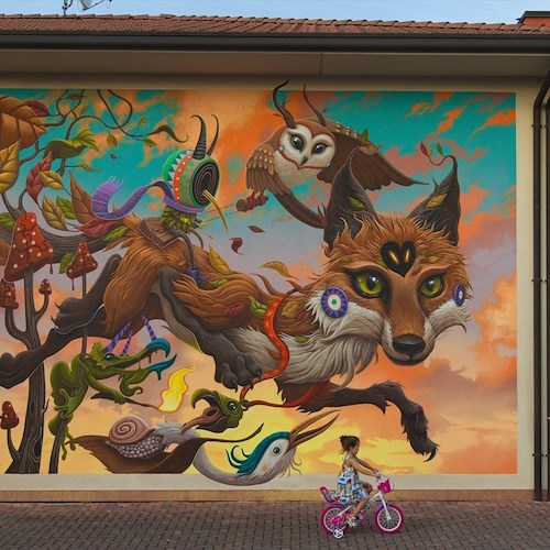 La stagione estiva dei murales entra nel vivo con l’opera dello street artist di fama internazionale originario della Spagna, il suo racconto visivo dedicato alla biodiversità e alla resistenza ai cambiamenti climatici